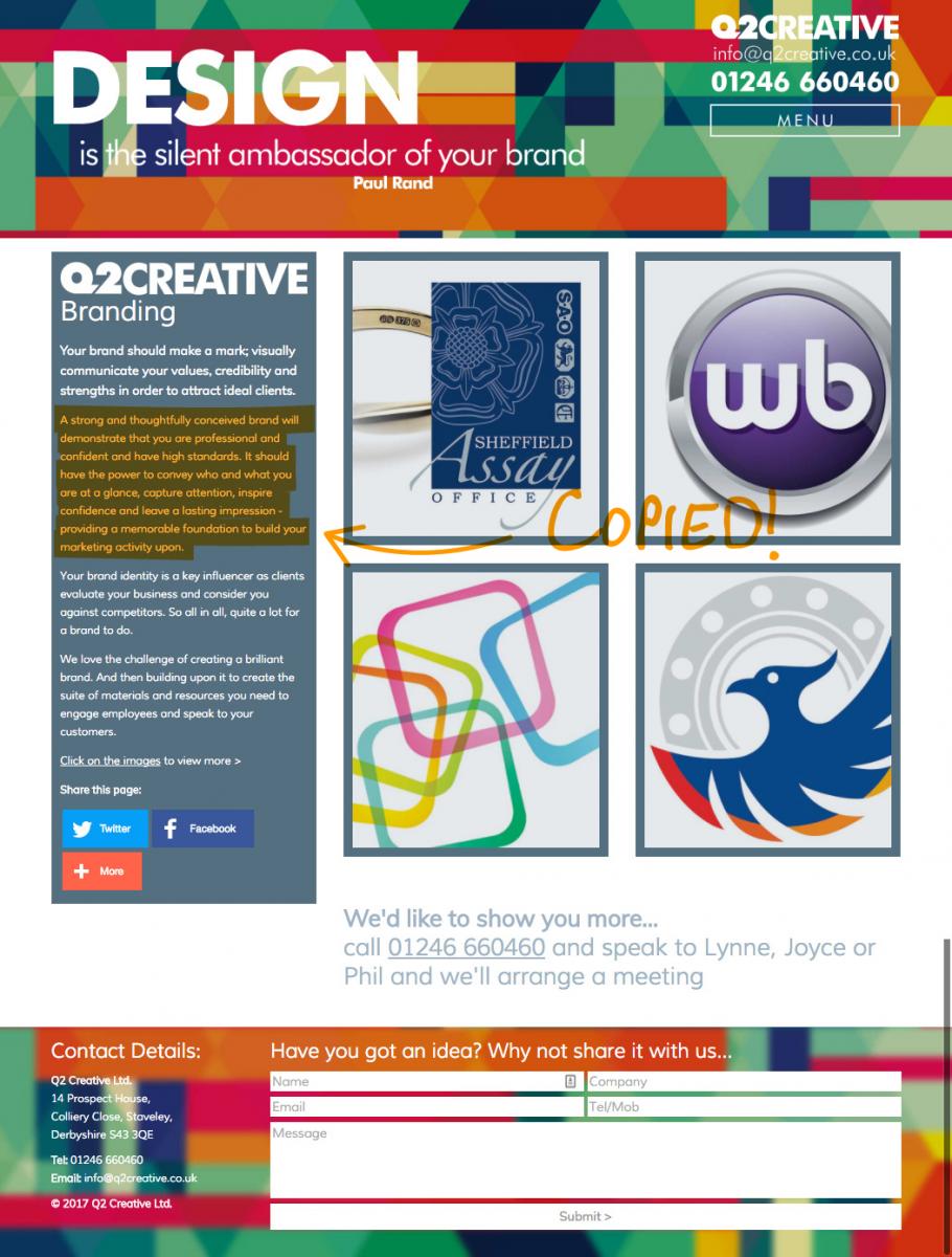 Q2 Creative Copycat Website