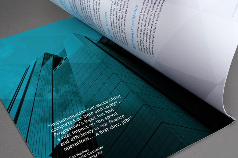Example of Progressive brochure design