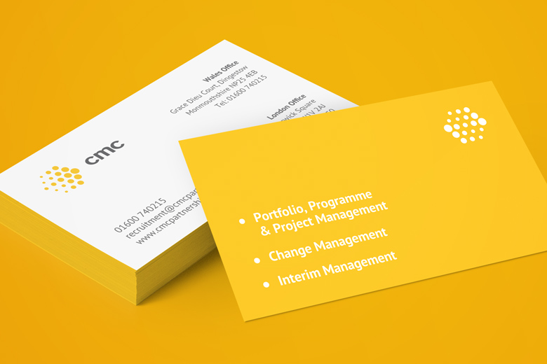 Front and back of CMC business cards