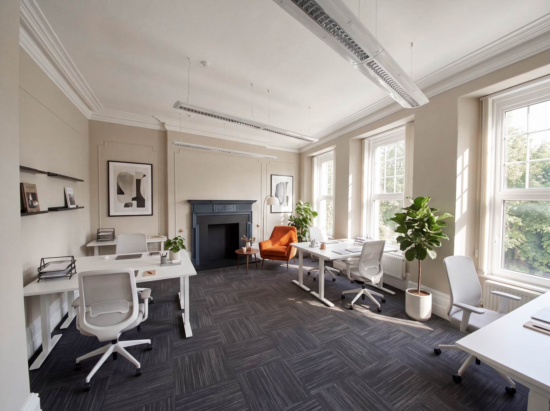 Serviced office for 5 people.